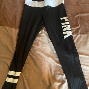 Black and white pink leggings